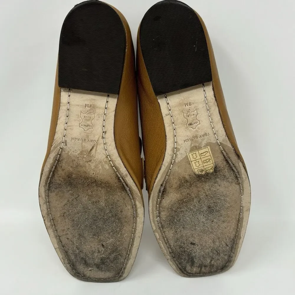 Tory Burch Perrine Loafers Size 7 Brown Horsebit Caramel Preppy Fits Like 8 Read
